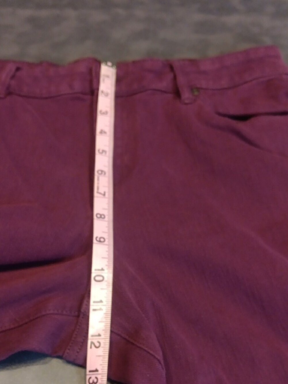 Coldwater Creek Womens Knit Denim Straight Leg Jeans in Burgundy/Plum - Picture 7 of 11